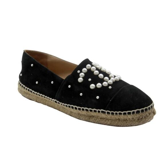 Chanel Espadrille 37 Double Stacked Mother Of Pearl Flats CC-S0207P-C020 - Picture 6 of 10